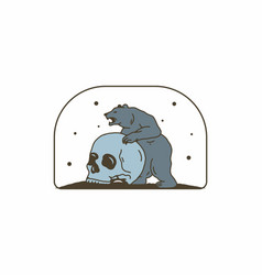 Bear And Skull Vintage