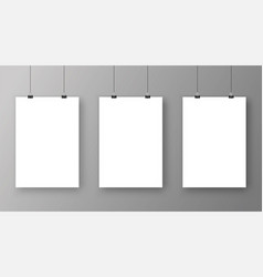 Empty A4 Sized Paper Frame Mockup Hanging