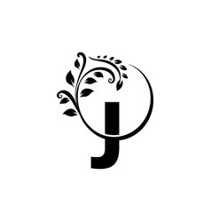 Letter J Flower Ornament Logo