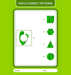 Match Pattern Game With Flip Flop Worksheet