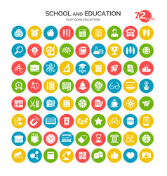 Set Of School And Education White Icons School