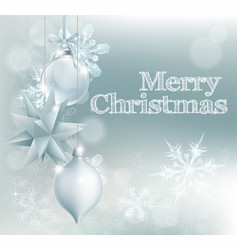 Christmas Snowflake And Decoration Background