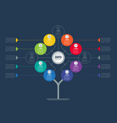 Diagram Concept With 8 Active Options And 3