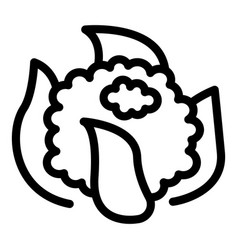 Farm Cabbage Icon Outline Garden Food