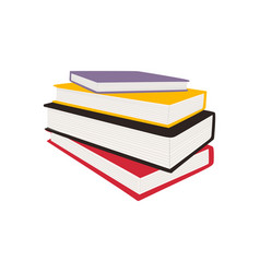 Stack Of Books Colorful Flat Element For Literacy