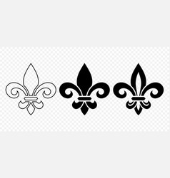 Vintage White And Black Fleur De Lis Icon