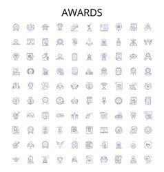 Awards Outline Icons Collection Accolades