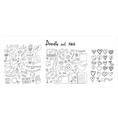 Big Doodle Set Of Icons For Valentine S Day Mail