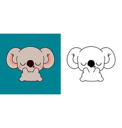 Cartoon Baby Koala Clipart For Coloring Page