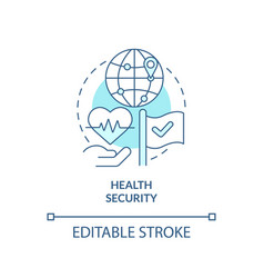 Health Security Turquoise Concept Icon