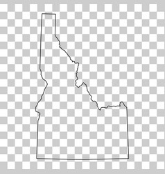 Idaho Map Shape United States Of America Flat