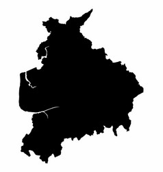 Lancashire County Silhouette Map