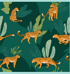 Leopard Animal Cheetah With Spot Seamless Pattern