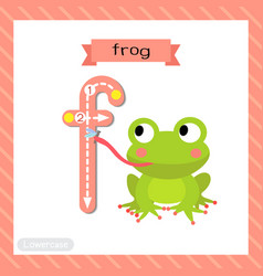 Letter F Lowercase Tracing Frog Eating Fly