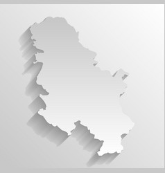 Serbia Country Map Silhouette