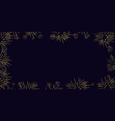 Background Dark Sky With Colored Festive Fireworks