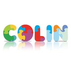 Colin Written With Alphabet Puzzle