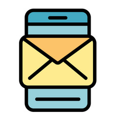 Phone Envelope Icon Flat