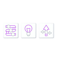 Set Line Arrow Graph Chart Diagram And Light