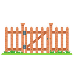 Wooden Gate To The Private Sector Fence