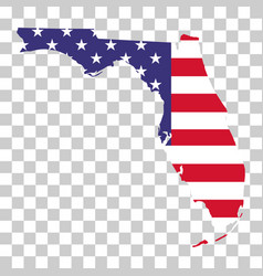 Florida Map Shape United States Of America Flat