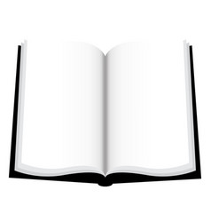 Realistic Opened Book Icon Clean Paper Mockup