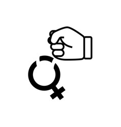 Violence Against Women Icon Design Template