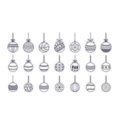 Collection Of Xmas Bauble Icons Design For