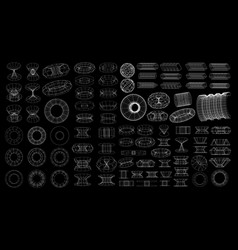 Set Of Abstract Geometric Technology Elements