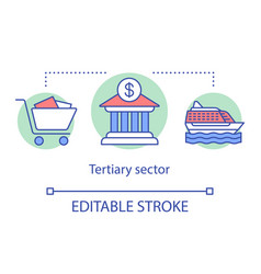 Tertiary Sector Concept Icon Business Produce