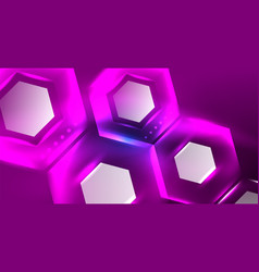 Abstract Background Neon Hexagon