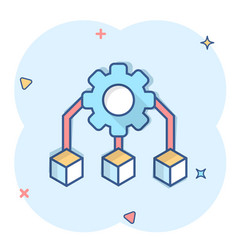 Api Technology Icon In Comic Style Algorithm