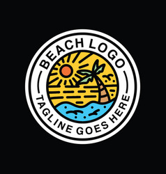 Beach Logo Graphic Design Badge Emblem Symbol