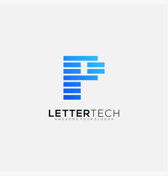 Letter P Logo Gradient Template Design