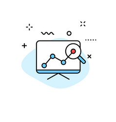 Data Analysis Web Icons In Line Style Graphs