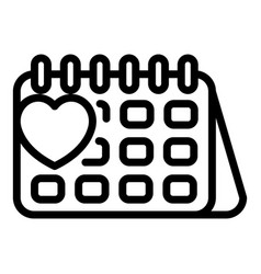 Heart Medical Appointment Icon Outline Style