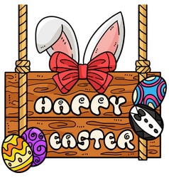 Happy Easter Cartoon Colored Clipart