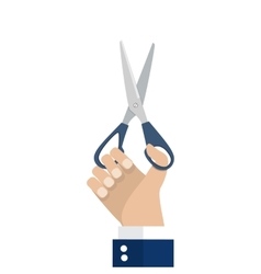 Man Holding Scissors In Hand