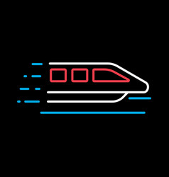 Monorail Speed Modern Train Flat Icon