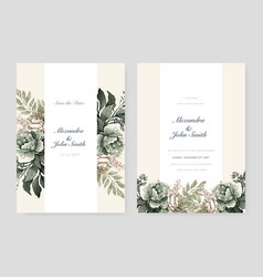 Sage Green Elegant Watercolor Flower Wedding