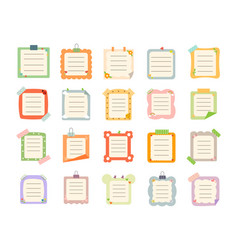 Blank Cute Paper Notes Element Set Of Paper Notes