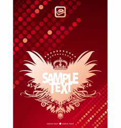 Golden royal coat arms embossing on a leather Vector Image
