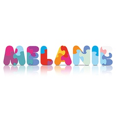 Melanie Written With Alphabet Puzzle