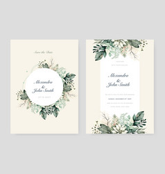 Sage Green Elegant Watercolor Flower Wedding