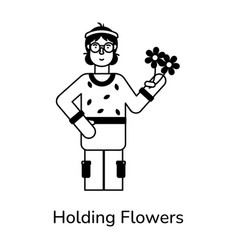 Holding Flowers