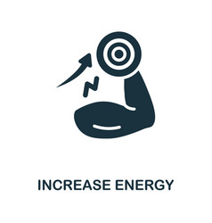 Increase Energy Icon Monochrome Simple