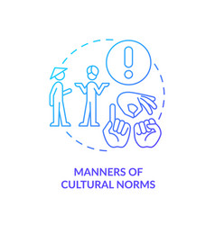 Manners Of Cultural Norms Blue Gradient Concept