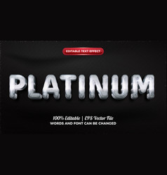 Platinum Glossy Chrome 3d Editable Text Effect