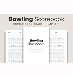 Bowling Scorebook Kdp Interior