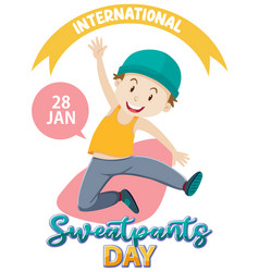 International Sweatpants Day Banner Design